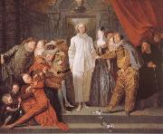 Figures from the Italian Commedia dell arte Jean antoine Watteau